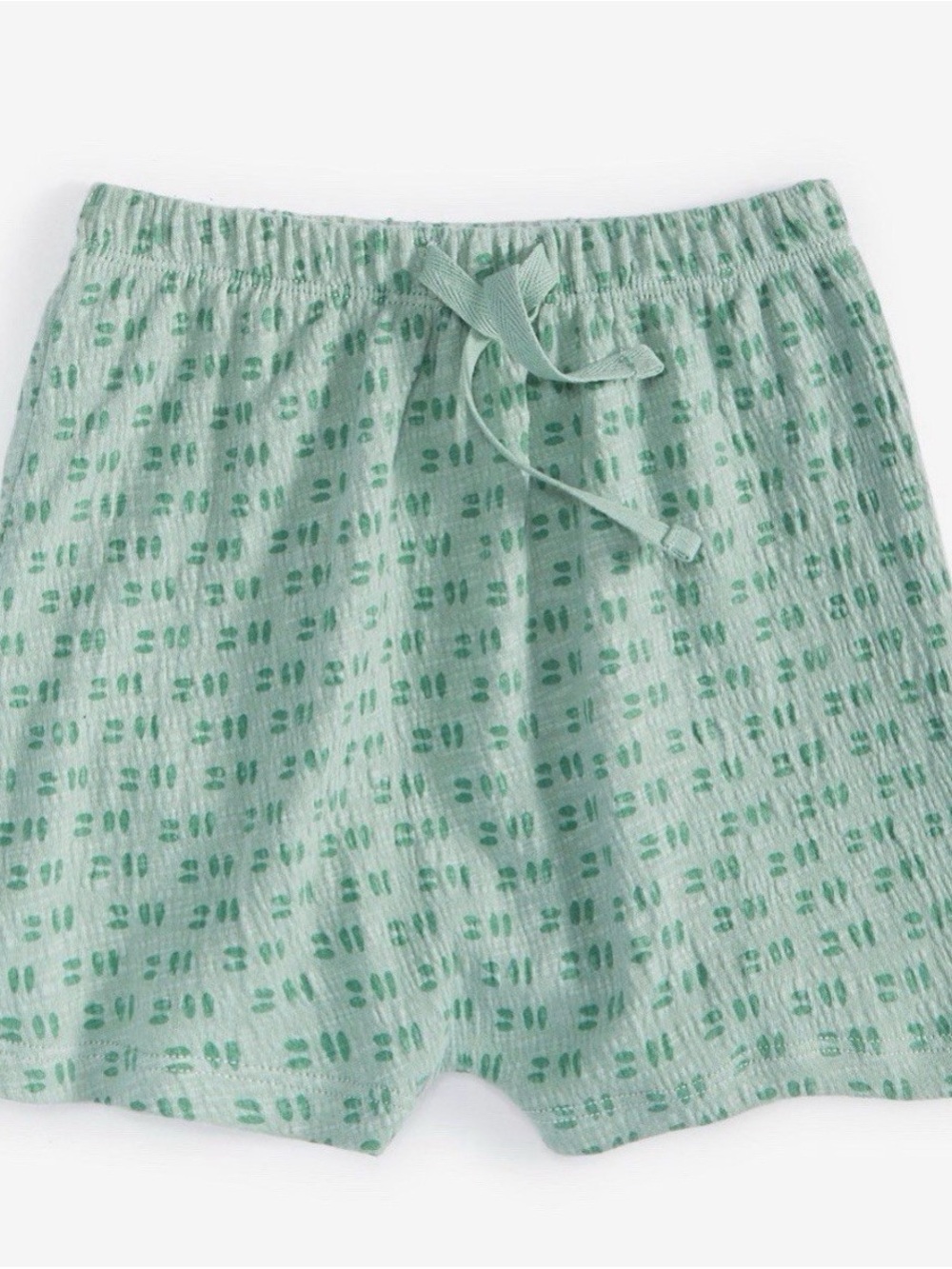 First Impressions Baby Toddler Sage Green Printed Drawstring Shorts Elastic 6/9M